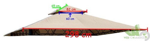 Top copertura gazebo ricambio - gazebo,
